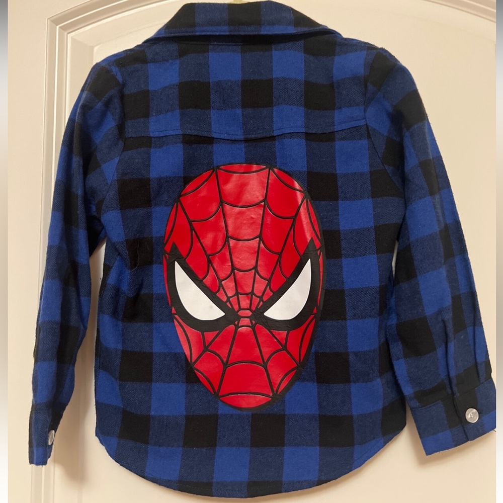 MISH Boys | (3) Spider-Man Blue Flannel Shirt